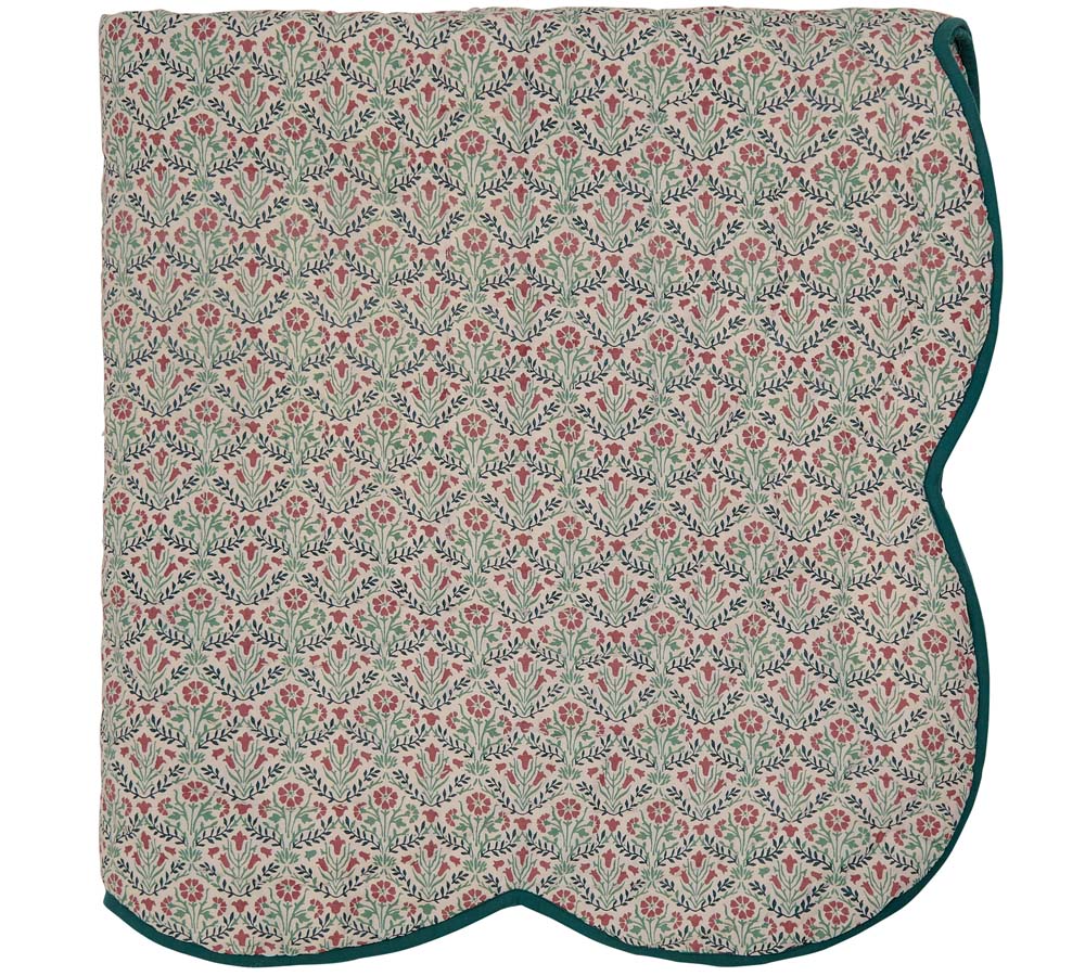 Brophy Embroidery Green Throw